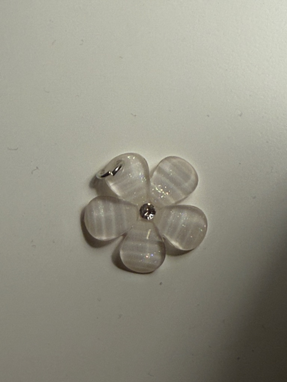 Delicate White Flower Pendant